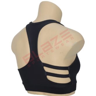 BFW Women's Sports Bra - Comfort, Support & Performance - Activewear for All Sports - Black - BSW-SB-0618