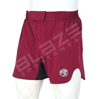 BFW Premium Men’s MMA Shorts – Lightweight, Durable, and Comfortable for Training & Competition - Maroon - BFW-MMS-5010