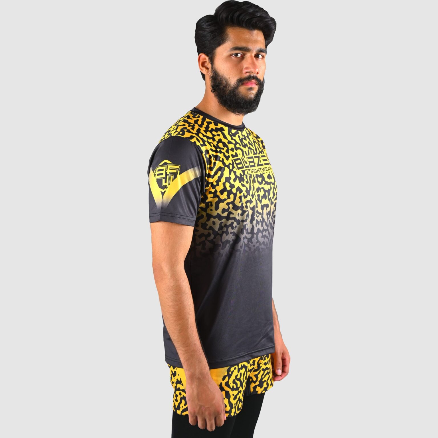 BFW High-Performance Men’s MMA Uniform for Ultimate Comfort & Durability – Perfect for Training & Competition - Black/Yellow - BFW-MU-0108 - Image 2
