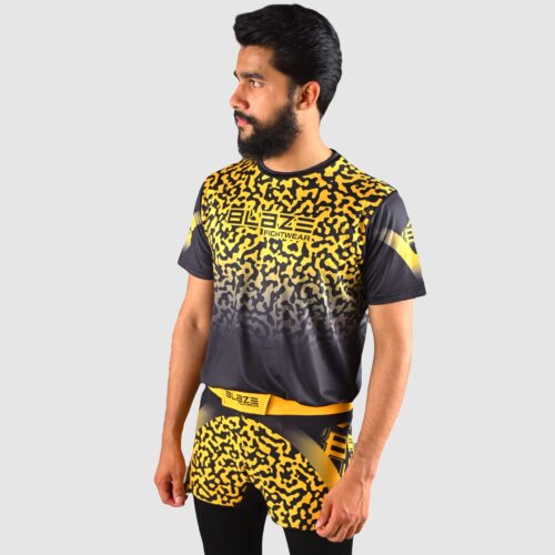 BFW High-Performance Men’s MMA Uniform for Ultimate Comfort & Durability – Perfect for Training & Competition - Black/Yellow - BFW-MU-0108