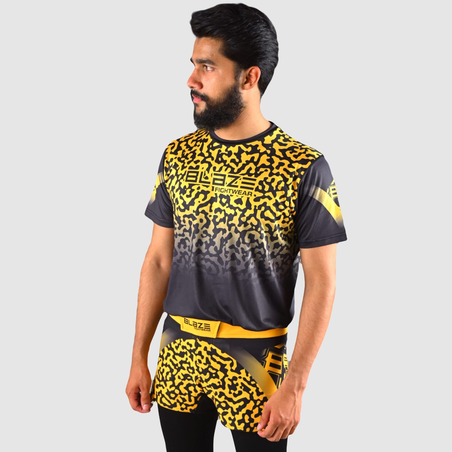 BFW High-Performance Men’s MMA Uniform for Ultimate Comfort & Durability – Perfect for Training & Competition - Black/Yellow - BFW-MU-0108 - Image 6