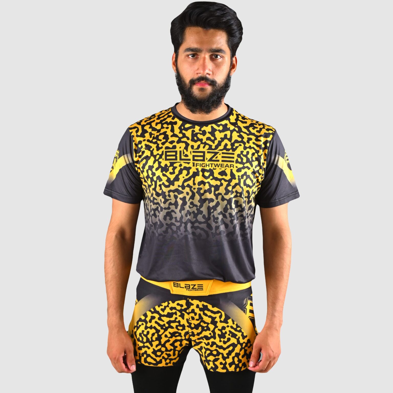 BFW High-Performance Men’s MMA Uniform for Ultimate Comfort & Durability – Perfect for Training & Competition - Black/Yellow - BFW-MU-0108 - Image 8