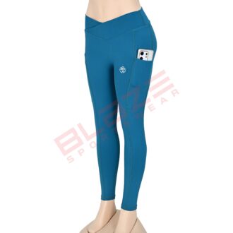 BFW Women’s Legging – Comfortable, Stylish, & Cut & Sew Style – High-waisted Design for Support, Premium Quality – Cyan – BFW-CSL-0804