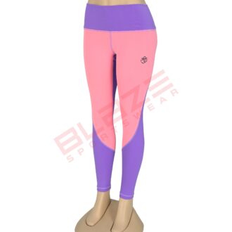 BFW Women’s Legging – Comfortable, Stylish, & Cut & Sew Style – High-waisted Design for Support, Premium Quality – Pink/Purple – BFW-CSL-0813