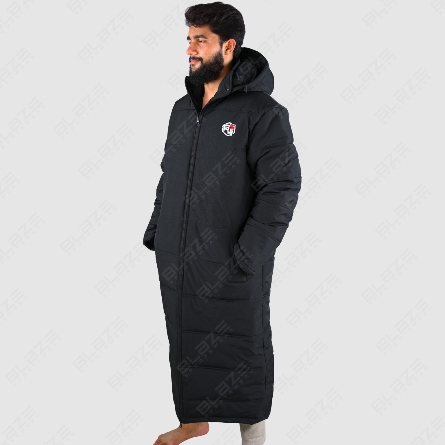 BFW Men's Long Puffer Jacket - Warm, Stylish, and Comfortable Outerwear for Cold Weather - Black - BFW-MJK-1806 - Image 2