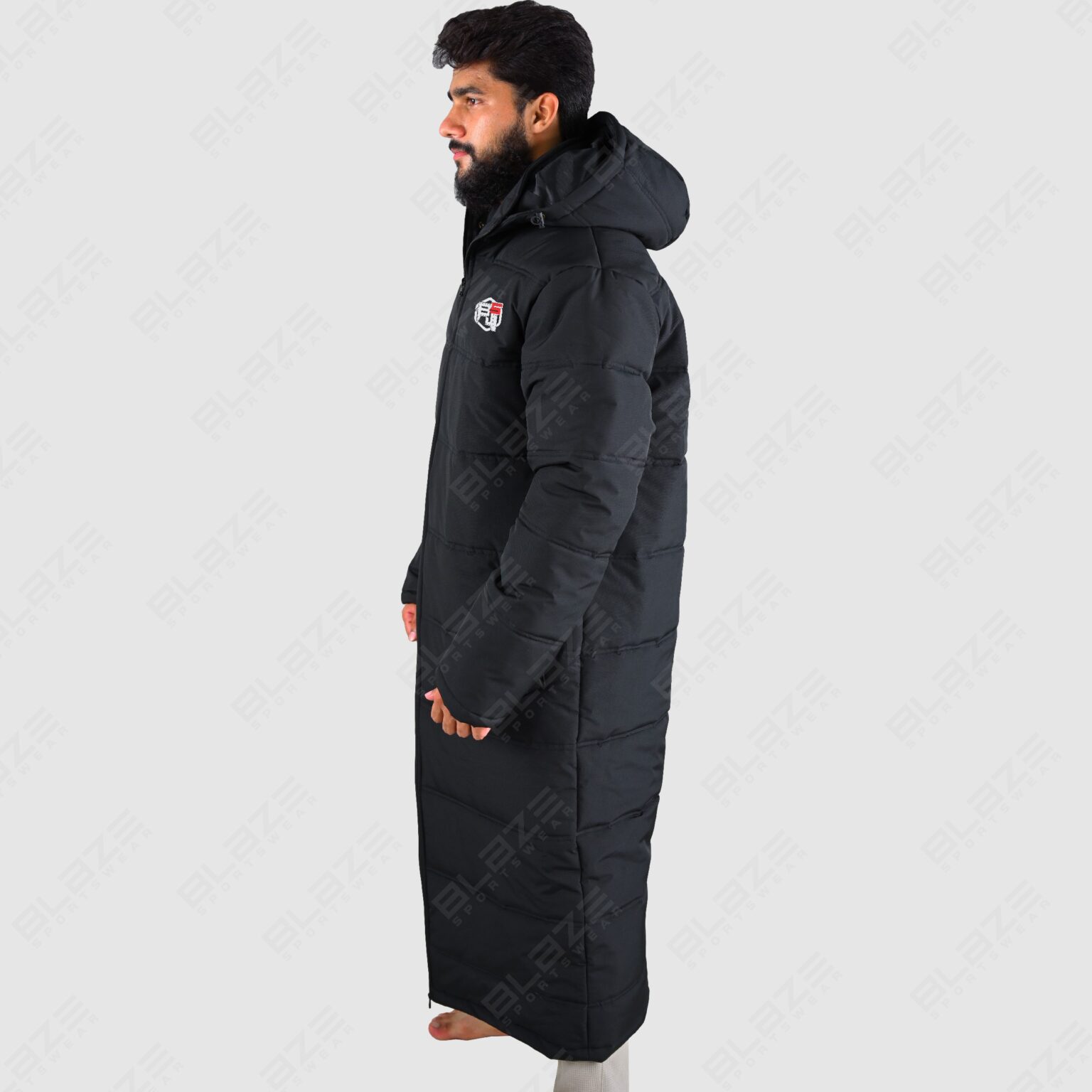 BFW Men's Long Puffer Jacket - Warm, Stylish, and Comfortable Outerwear for Cold Weather - Black - BFW-MJK-1806 - Image 7