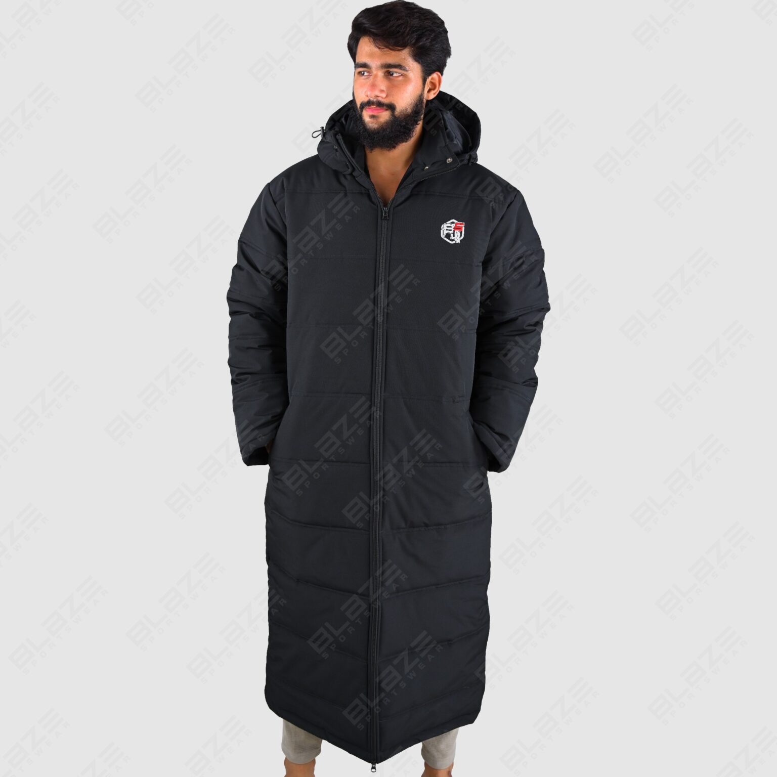 BFW Men's Long Puffer Jacket - Warm, Stylish, and Comfortable Outerwear for Cold Weather - Black - BFW-MJK-1806 - Image 8