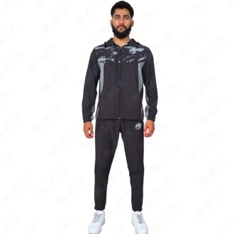 BFW Men’s Zipper Tracksuit for Comfort & Style – Ideal for Gym, Sports, and Casual Wear - Black - BFW-TS-1522