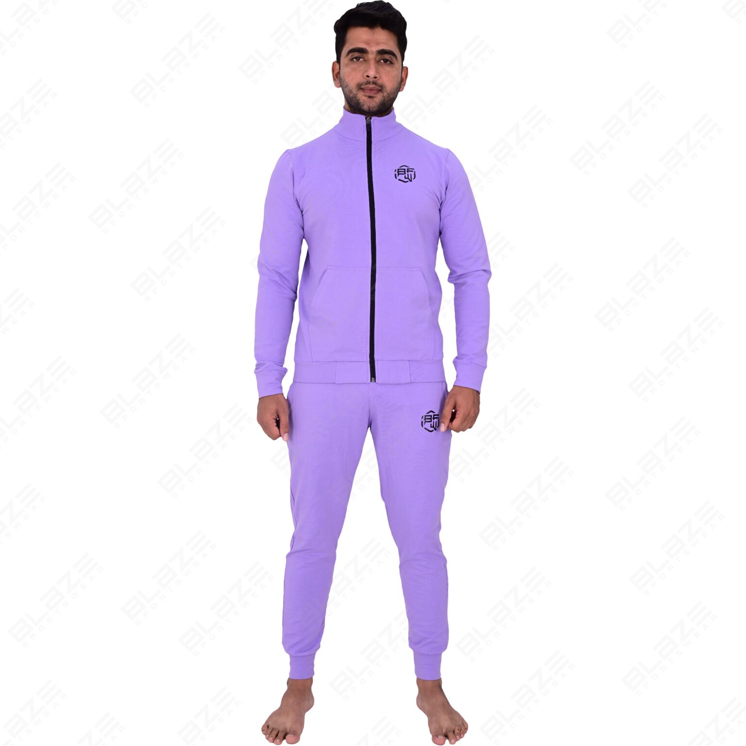 BFW Men’s Zipper Tracksuit for Comfort & Style – Ideal for Gym, Sports, and Casual Wear - Purple - BFW-TS-1515 - Image 11