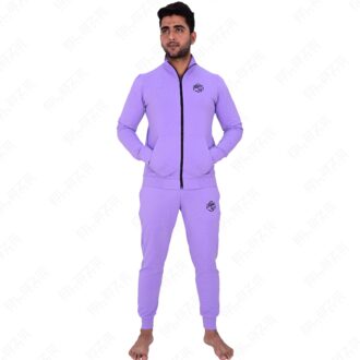 BFW Men’s Zipper Tracksuit for Comfort & Style – Ideal for Gym, Sports, and Casual Wear - Purple - BFW-TS-1515
