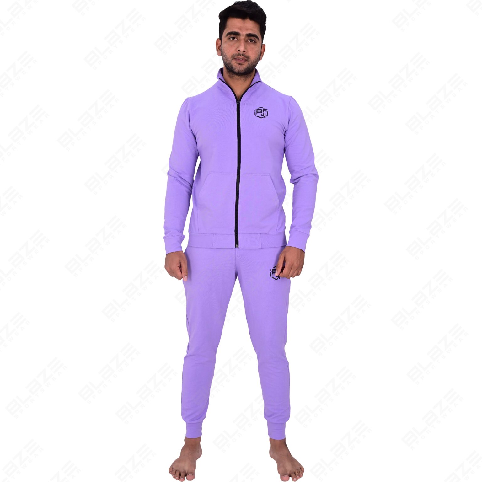 BFW Men’s Zipper Tracksuit for Comfort & Style – Ideal for Gym, Sports, and Casual Wear - Purple - BFW-TS-1515 - Image 5