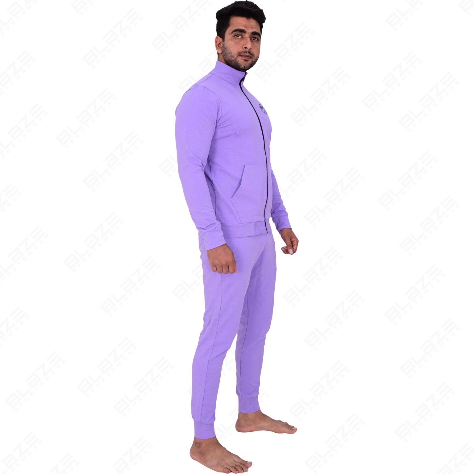 BFW Men’s Zipper Tracksuit for Comfort & Style – Ideal for Gym, Sports, and Casual Wear - Purple - BFW-TS-1515 - Image 6