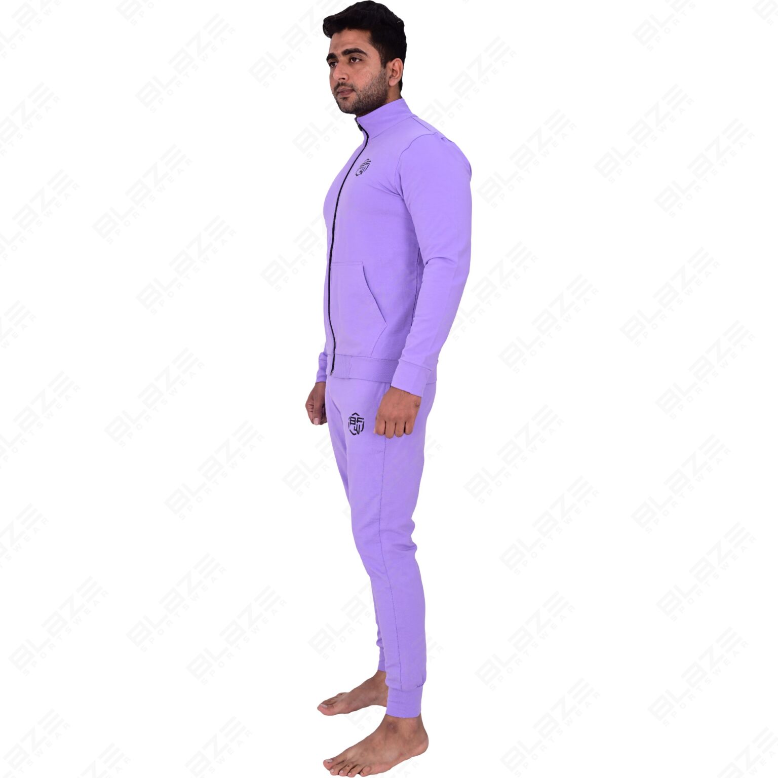 BFW Men’s Zipper Tracksuit for Comfort & Style – Ideal for Gym, Sports, and Casual Wear - Purple - BFW-TS-1515 - Image 9