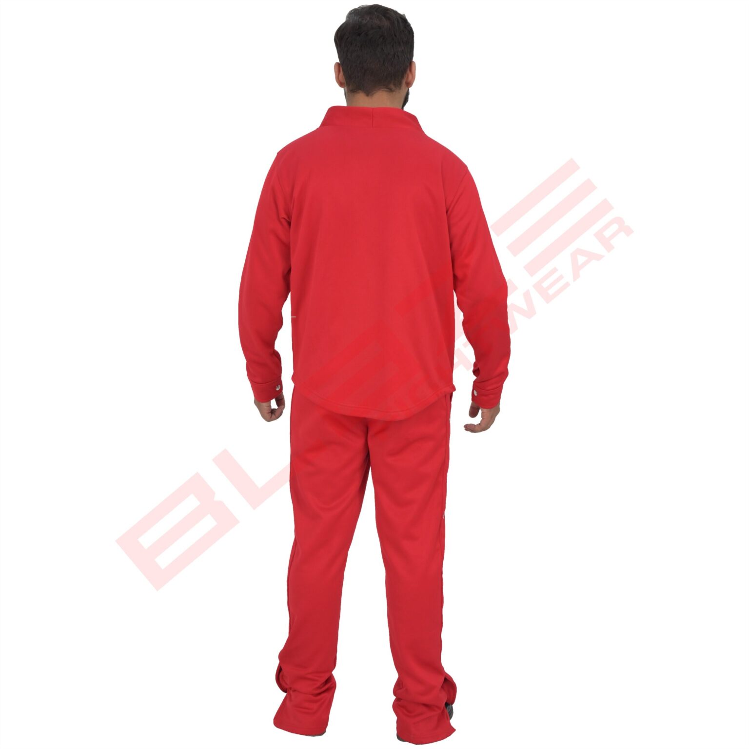 BFW Men’s Button Tracksuit for Stylish Comfort – Perfect for Gym, Sports & Casual Wear - Red - BFW-TS-1531 - Image 6
