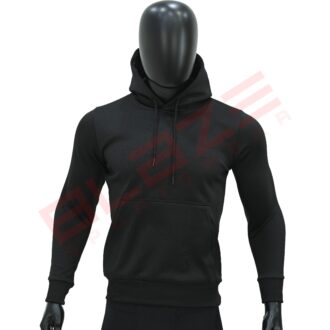 Men's Pullover Hoodie - Soft, Comfortable Cotton Blend, Stylish, Cozy & Warm for Winter, Perfect for Casual Wear - Black - BFW-HS-1713
