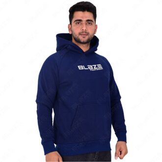 Men's Pullover Hoodie - Soft, Comfortable Cotton Blend, Stylish, Cozy & Warm for Winter, Perfect for Casual Wear - Blue - BFW-HS-1710