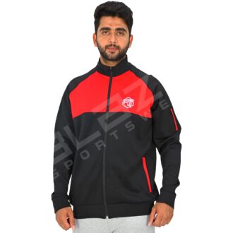 Men's Zipper Hoodie - Versatile, Soft Cotton Blend, Full-Zip Design for Easy Wear, Stylish & Comfortable for All Seasons - Red & Black - BFW-HS-1707