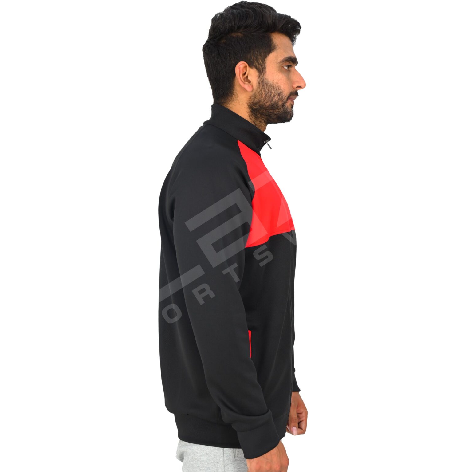 Men's Zipper Hoodie - Versatile, Soft Cotton Blend, Full-Zip Design for Easy Wear, Stylish & Comfortable for All Seasons - Red & Black - BFW-HS-1707 - Image 6