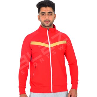 Men's Zipper Hoodie - Versatile, Soft Cotton Blend, Full-Zip Design for Easy Wear, Stylish & Comfortable for All Seasons - Red - BFW-HS-1702