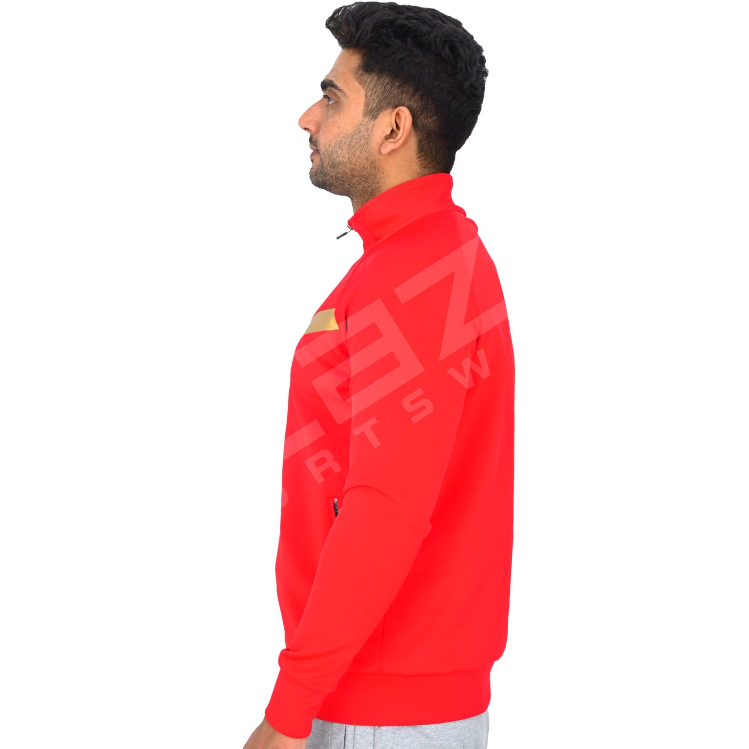 Men's Zipper Hoodie - Versatile, Soft Cotton Blend, Full-Zip Design for Easy Wear, Stylish & Comfortable for All Seasons - Red - BFW-HS-1702 - Image 3