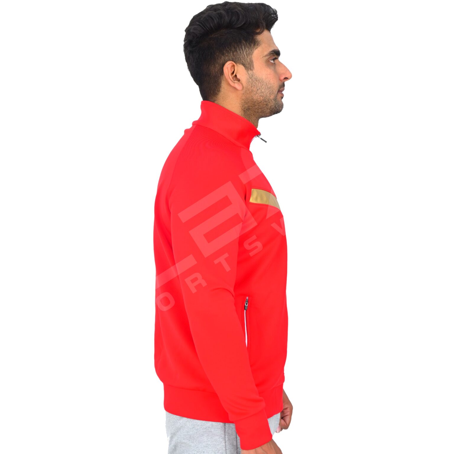Men's Zipper Hoodie - Versatile, Soft Cotton Blend, Full-Zip Design for Easy Wear, Stylish & Comfortable for All Seasons - Red - BFW-HS-1702 - Image 5