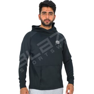 Men's Pullover Hoodie - Soft, Comfortable Cotton Blend, Stylish, Cozy & Warm for Winter, Perfect for Casual Wear - Black - BFW-HS-1711