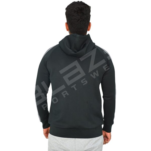 Men's Pullover Hoodie - Soft, Comfortable Cotton Blend, Stylish, Cozy & Warm for Winter, Perfect for Casual Wear - Black Grey - BFW-HS-1706 - Image 3