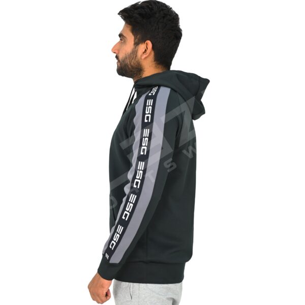 Men's Pullover Hoodie - Soft, Comfortable Cotton Blend, Stylish, Cozy & Warm for Winter, Perfect for Casual Wear - Black Grey - BFW-HS-1706 - Image 4