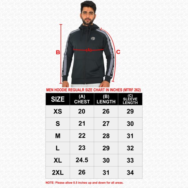 Men's Pullover Hoodie - Soft, Comfortable Cotton Blend, Stylish, Cozy & Warm for Winter, Perfect for Casual Wear - Black Grey - BFW-HS-1706 - Image 8