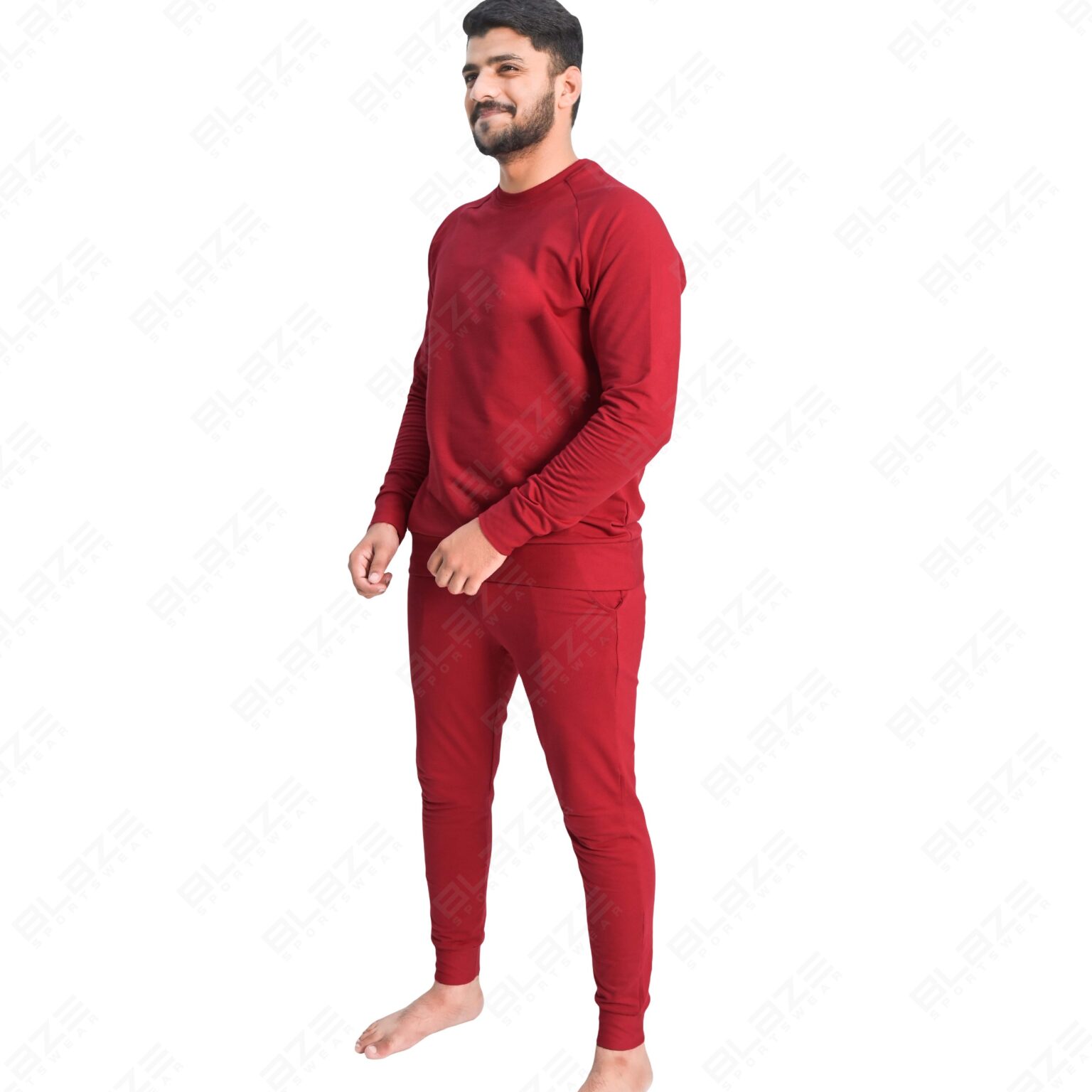 BFW Men’s Sweatshirt Tracksuit for Cozy Comfort & Style – Perfect for Gym, Sports, and Leisure - Maroon - BFW-TS-1532 - Image 6
