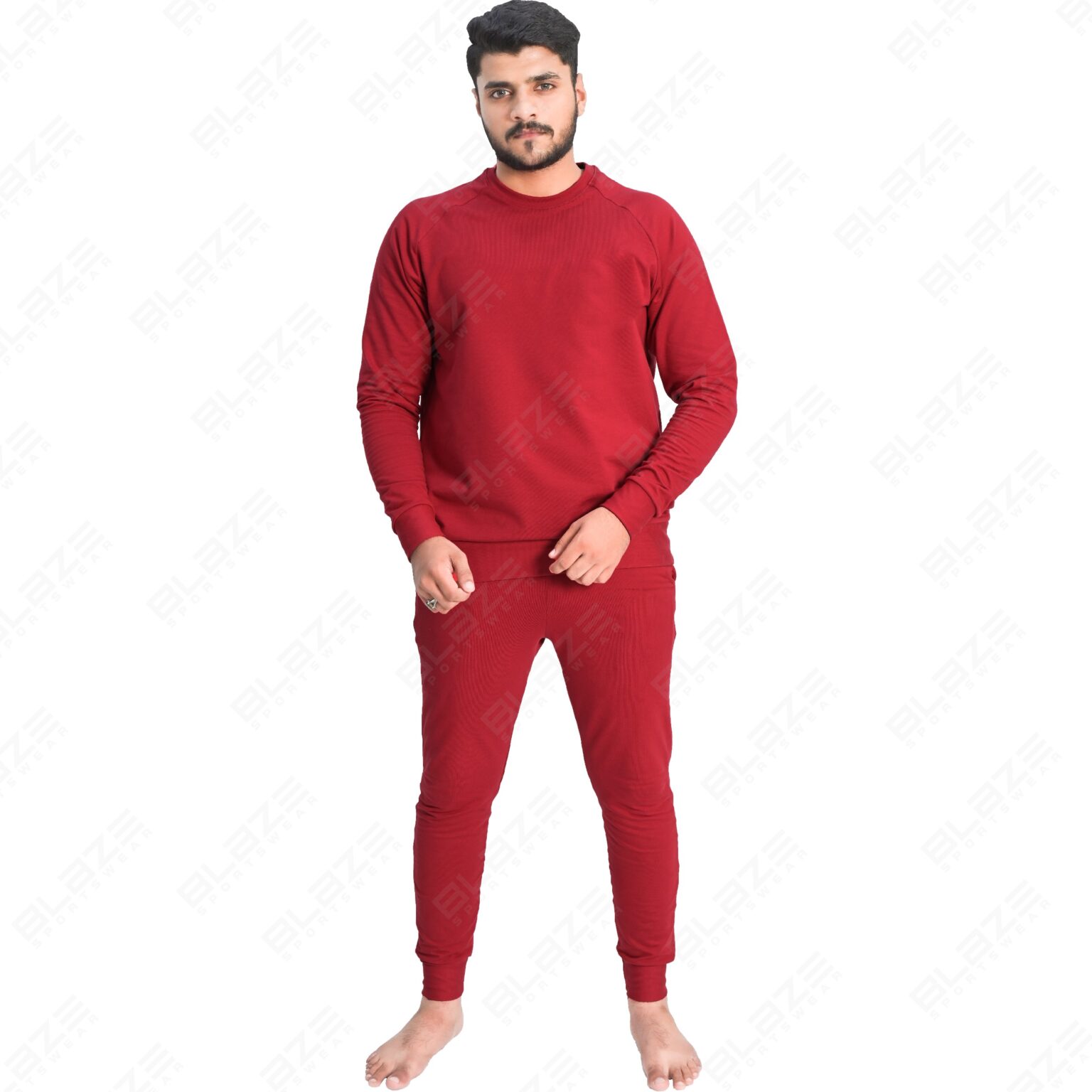 BFW Men’s Sweatshirt Tracksuit for Cozy Comfort & Style – Perfect for Gym, Sports, and Leisure - Maroon - BFW-TS-1532 - Image 7