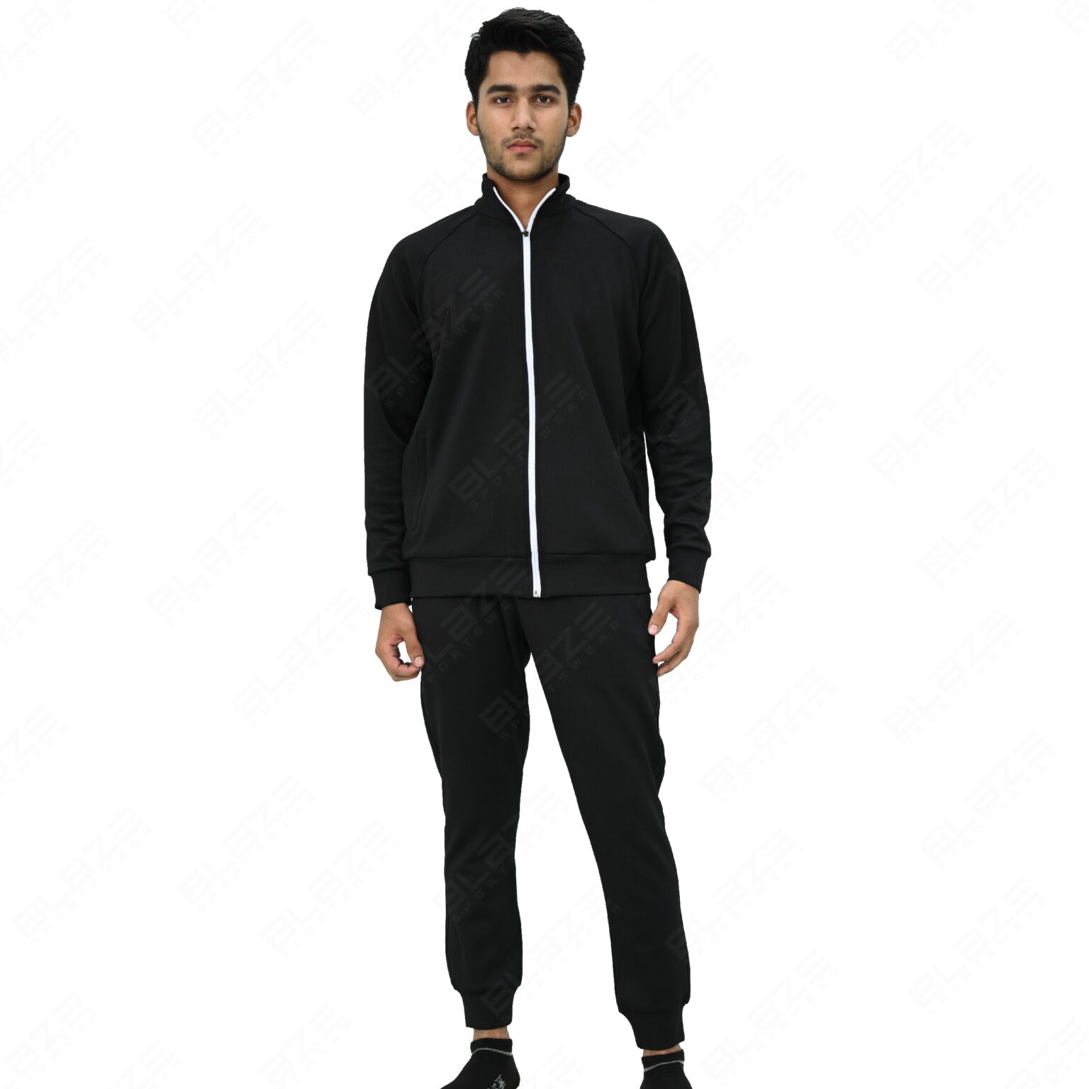 BFW Men’s Zipper Tracksuit for Comfort & Style – Ideal for Gym, Sports, and Casual Wear - Black - BFW-TS-1508 - Image 10