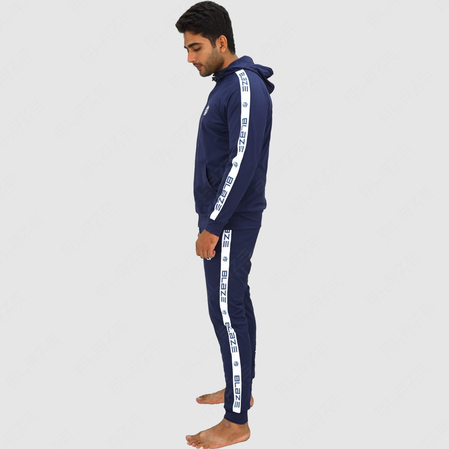 BFW Men’s Zipper Tracksuit for Comfort & Style – Ideal for Gym, Sports, and Casual Wear - Blue - BFW-TS-1511 - Image 6