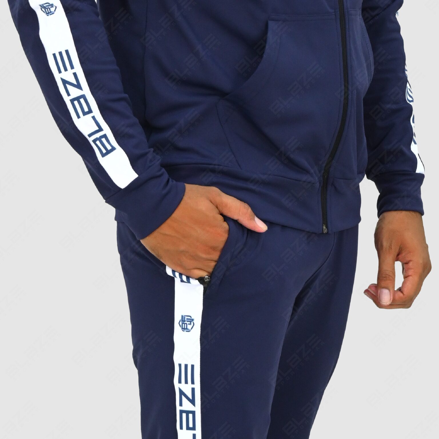 BFW Men’s Zipper Tracksuit for Comfort & Style – Ideal for Gym, Sports, and Casual Wear - Blue - BFW-TS-1511 - Image 7