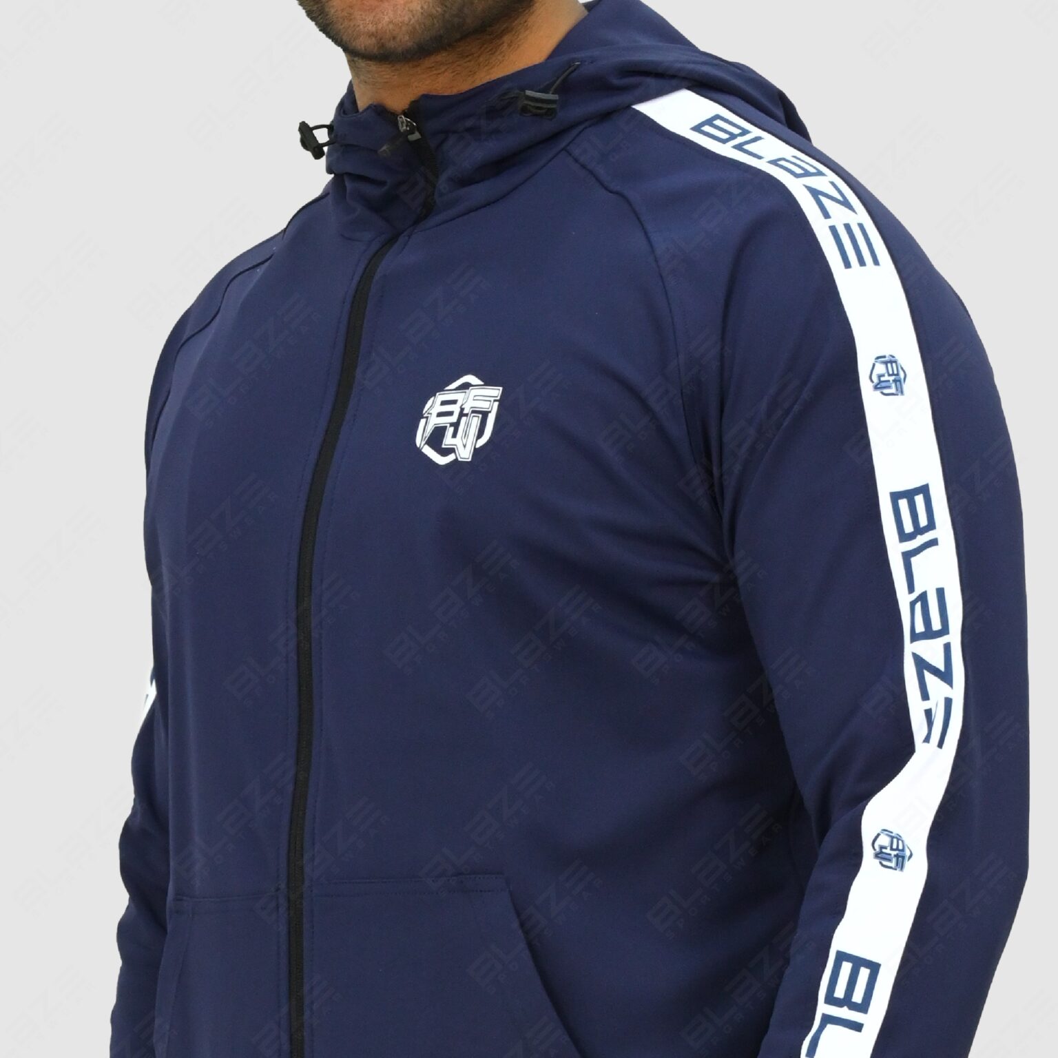 BFW Men’s Zipper Tracksuit for Comfort & Style – Ideal for Gym, Sports, and Casual Wear - Blue - BFW-TS-1511 - Image 8