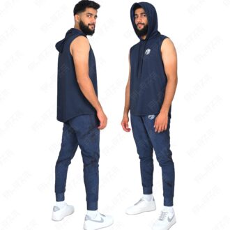Men's Sleeveless Hoodie - Cool & Comfortable, Soft Cotton Blend, Ideal for Gym, Summer, and Casual Wear, Stylish and Functional - Royal Blue - BFW-HS-1714