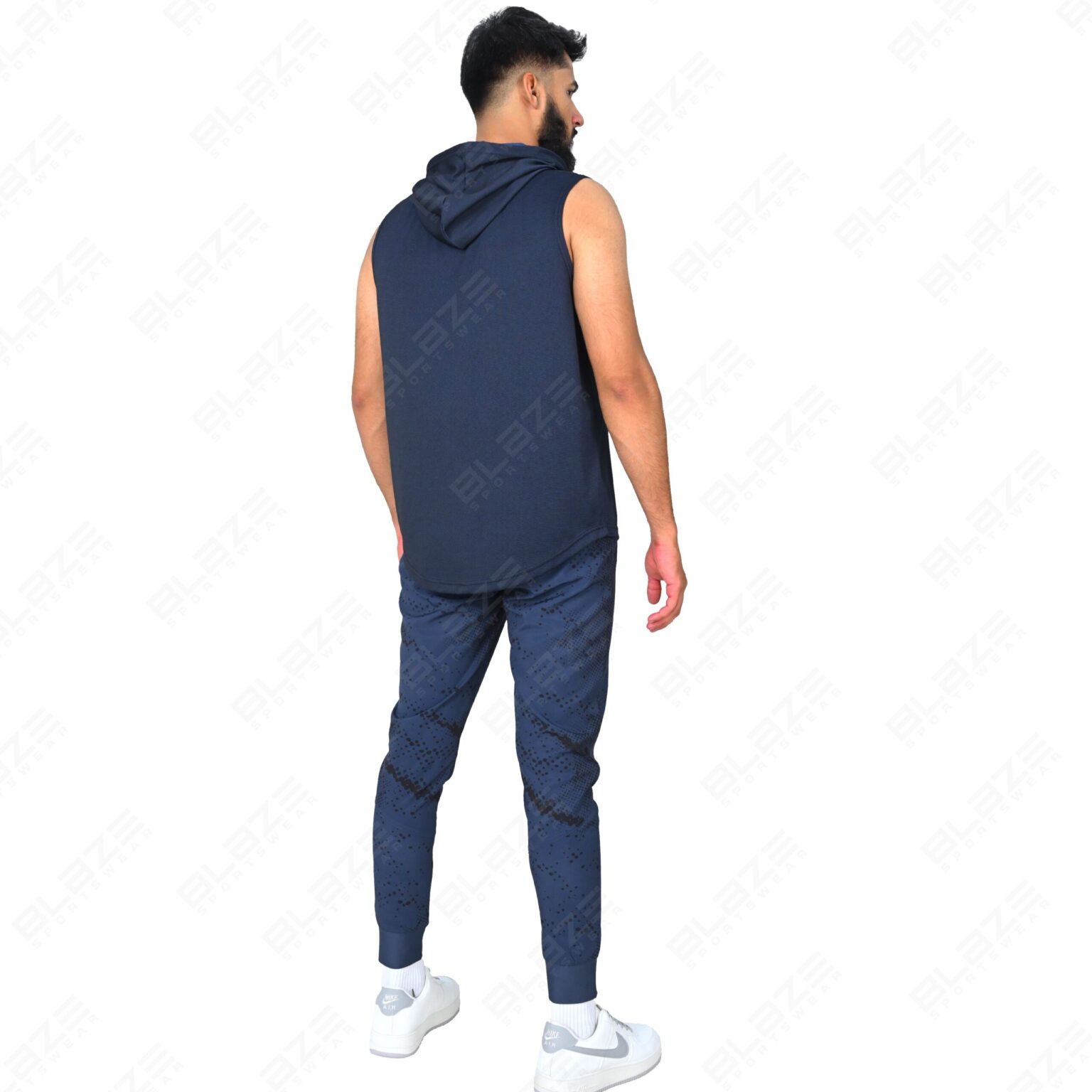 Men's Sleeveless Hoodie - Cool & Comfortable, Soft Cotton Blend, Ideal for Gym, Summer, and Casual Wear, Stylish and Functional - Royal Blue - BFW-HS-1714 - Image 8