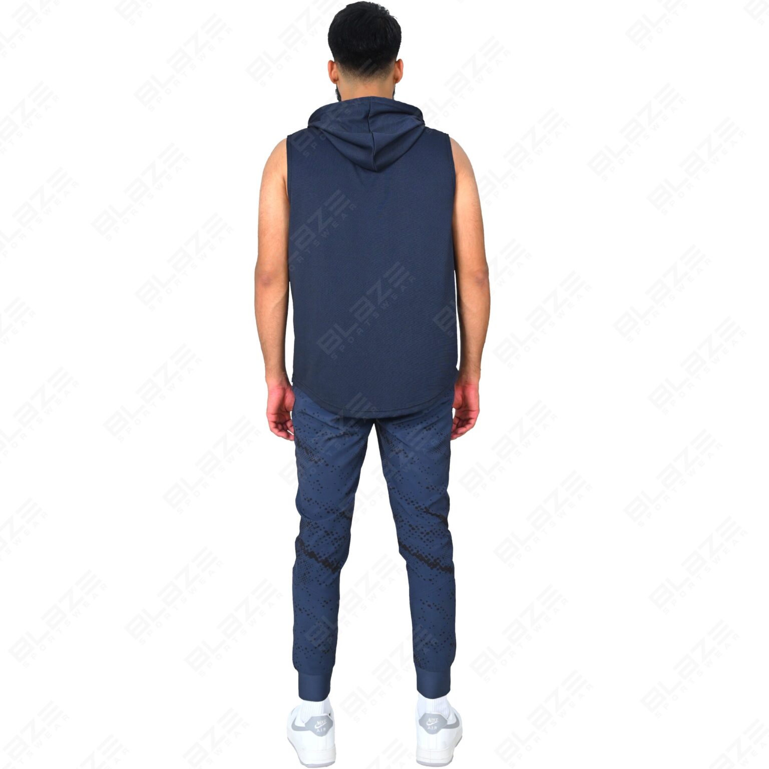 Men's Sleeveless Hoodie - Cool & Comfortable, Soft Cotton Blend, Ideal for Gym, Summer, and Casual Wear, Stylish and Functional - Royal Blue - BFW-HS-1714 - Image 9