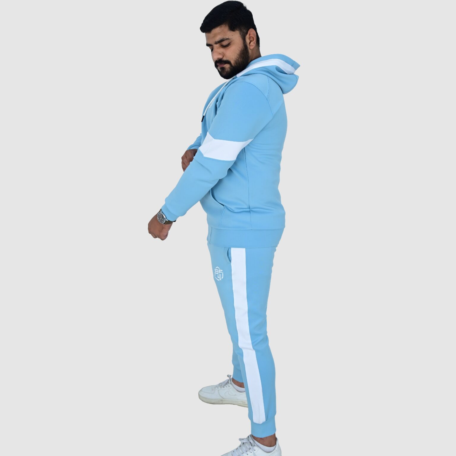 BFW Men’s Zipper Tracksuit for Comfort & Style – Ideal for Gym, Sports, and Casual Wear - Sky Blue - BFW-TS-1513 - Image 6