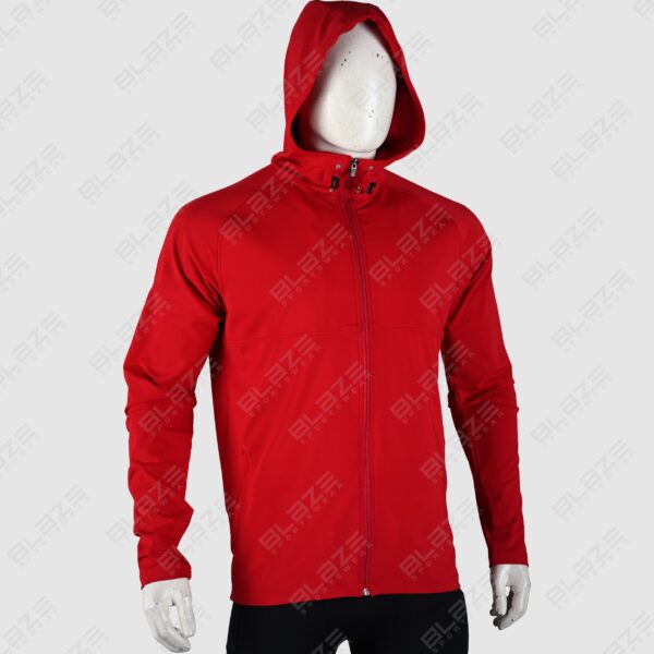 Men's Zipper Hoodie - Versatile, Soft Cotton Blend, Full-Zip Design for Easy Wear, Stylish & Comfortable for All Seasons - Maroon - BFW-HS-1701 - Image 2