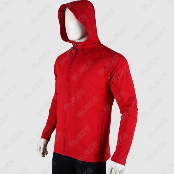 Men's Zipper Hoodie - Versatile, Soft Cotton Blend, Full-Zip Design for Easy Wear, Stylish & Comfortable for All Seasons - Maroon - BFW-HS-1701 - Image 7