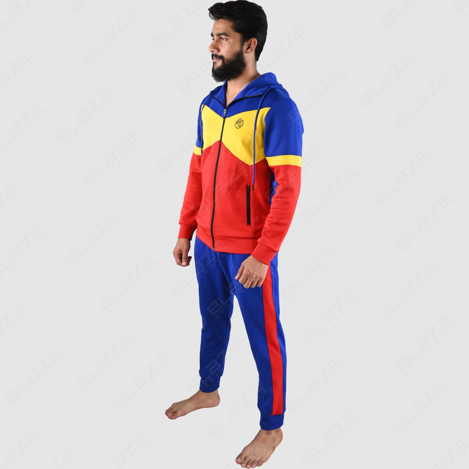 BFW Men’s Zipper Tracksuit for Comfort & Style – Ideal for Gym, Sports, and Casual Wear - Multicolor - BFW-TS-1506 - Image 2