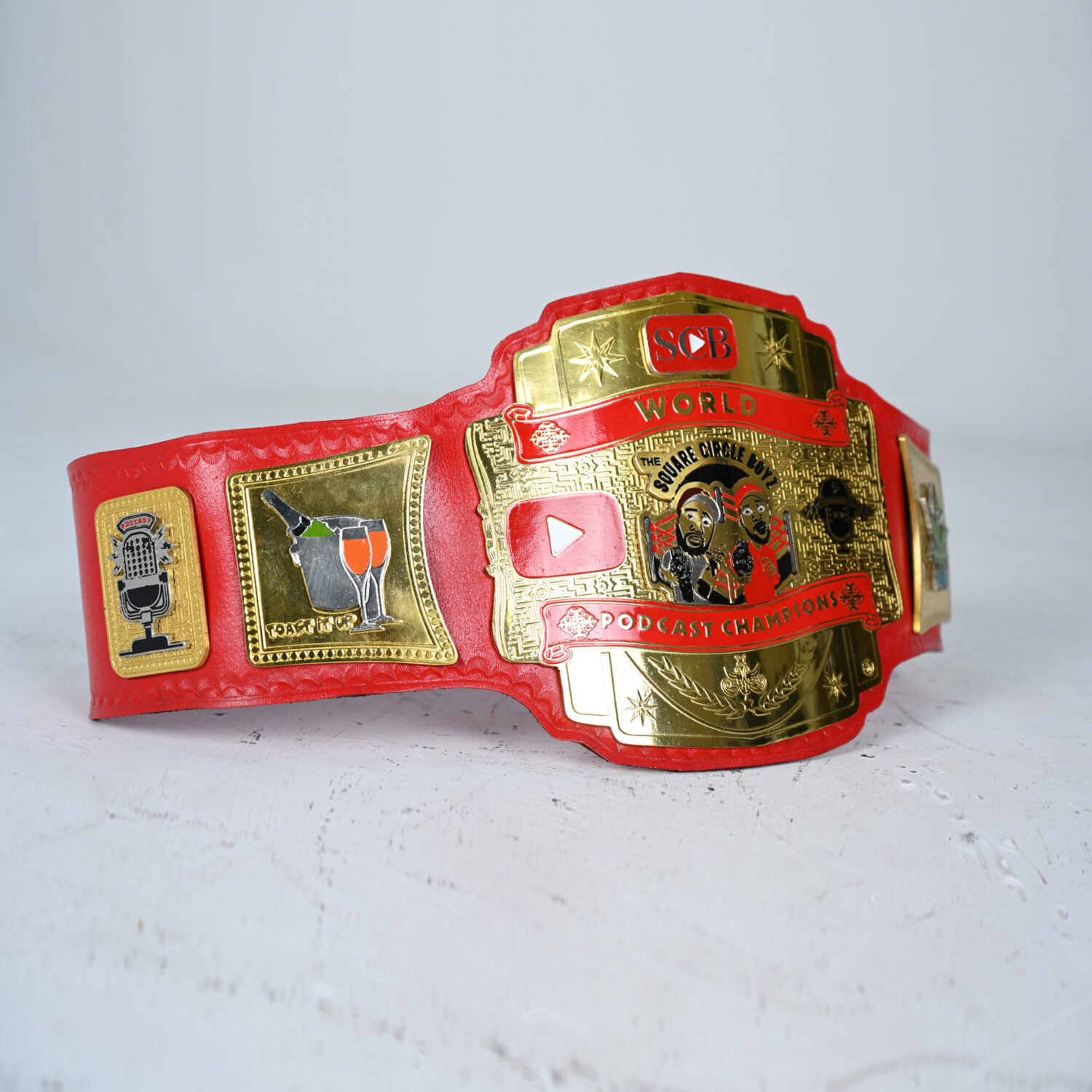 SCB World Podcast Customised Champion Belt – Premium Personalised Design - BFW-CB-4015 - Image 2
