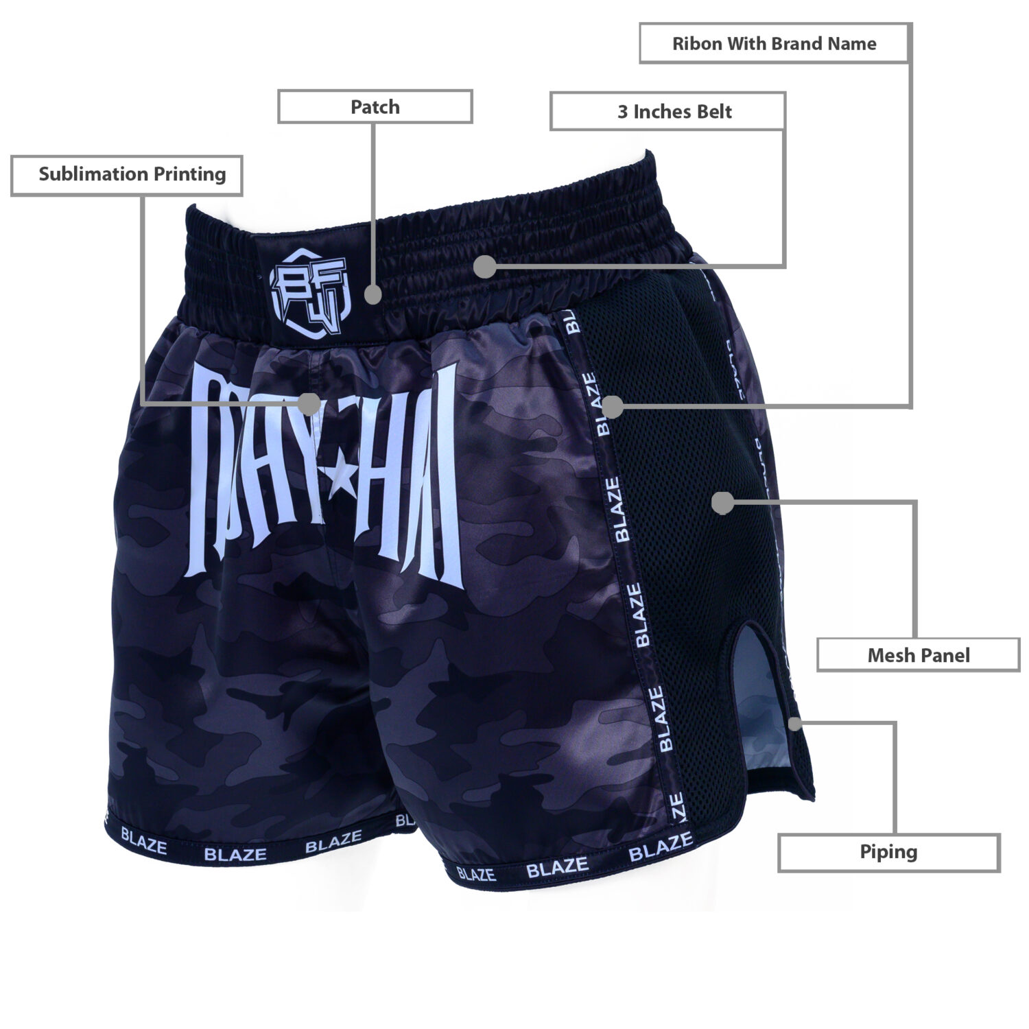 BFW Muay Thai Shorts – Training Essential Series - Image 6